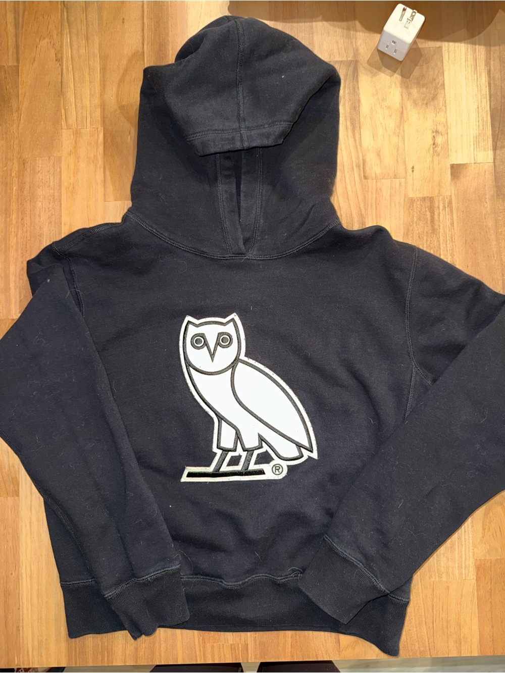 OVO Black Hoodie with Gold Owl Patch